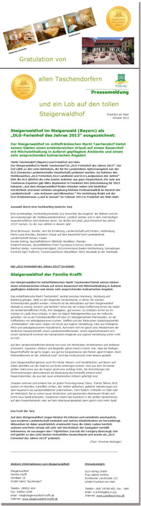 Steigerwaldhof Familie Krafft Oktober 2013